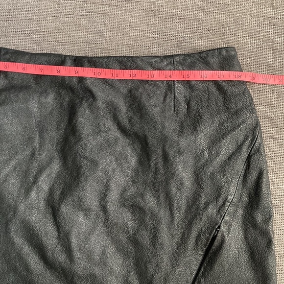 NWOT Lane Bryant Leather Skirt Asymmetric Zip 18 - Picture 7 of 10